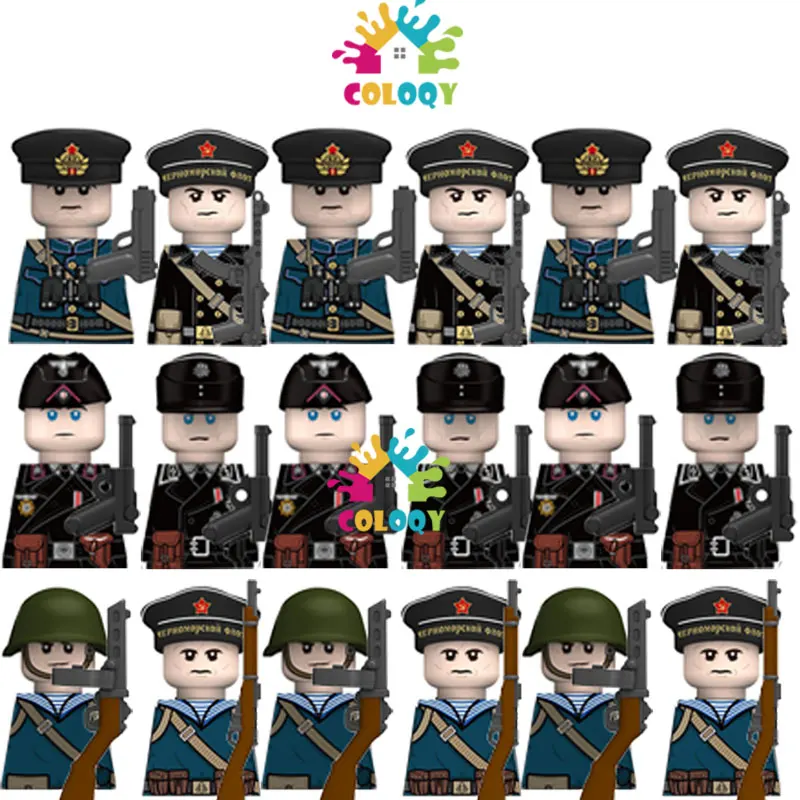 

Новые детские игрушки Наполеонические войны, общий солдат, строительные блоки, темно-синие мини-фигурки, игрушки для детей, подарки на день рождения