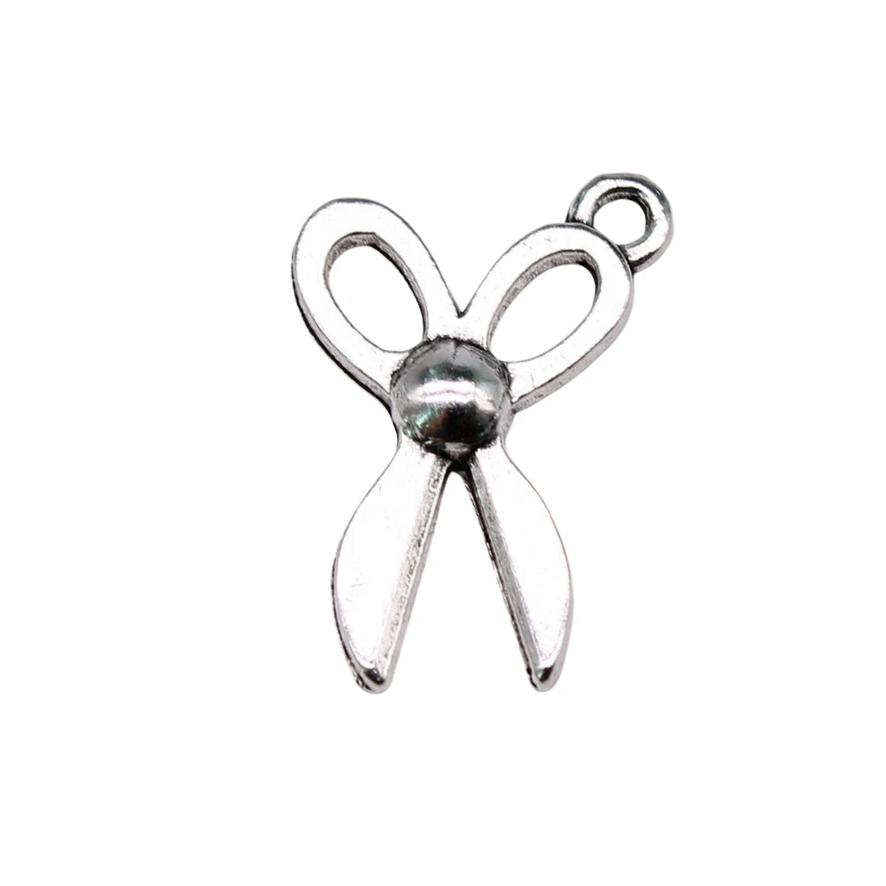 10pcs/lot 20x14mm Scissors Charms For Jewelry Making Antique Silver Color 0.79x0.55inch