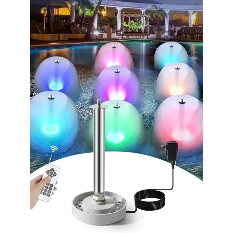 12V Abs Park Led Lighted IP68 Waterproof Led Mini Garden Decoration Water Fountain Nozzle Underwater Light Ring