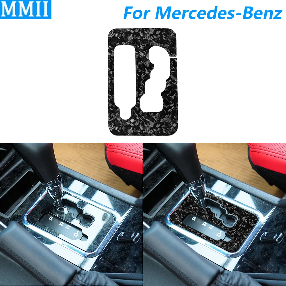 For Mercedes-Benz G-Class W463 2004-2012 Forged Carbon Fiber Central Gear Shift Ccontrol Panel Cover Car Accessories Sticker