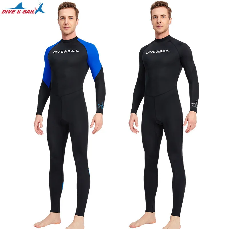 diving suit men's one-piece thin diving suit snorkeling surfing sunscreen jellyfish quick drying swimsuit