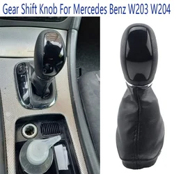 Black Automatic Gear Shift Knob With Gaitor Boot Fit For Mercedes For Benz W203 W204 Automatic Transmission Car Accessories