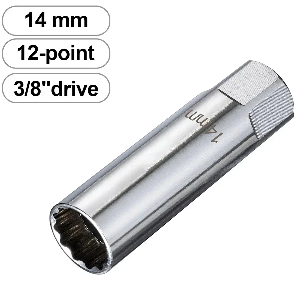 Wrench Spark Plug Socket 3/8 Inch 62mm Chrome Vanadium Steel Silver Sleeve Socket 12-point Tool 2021 New Cheap