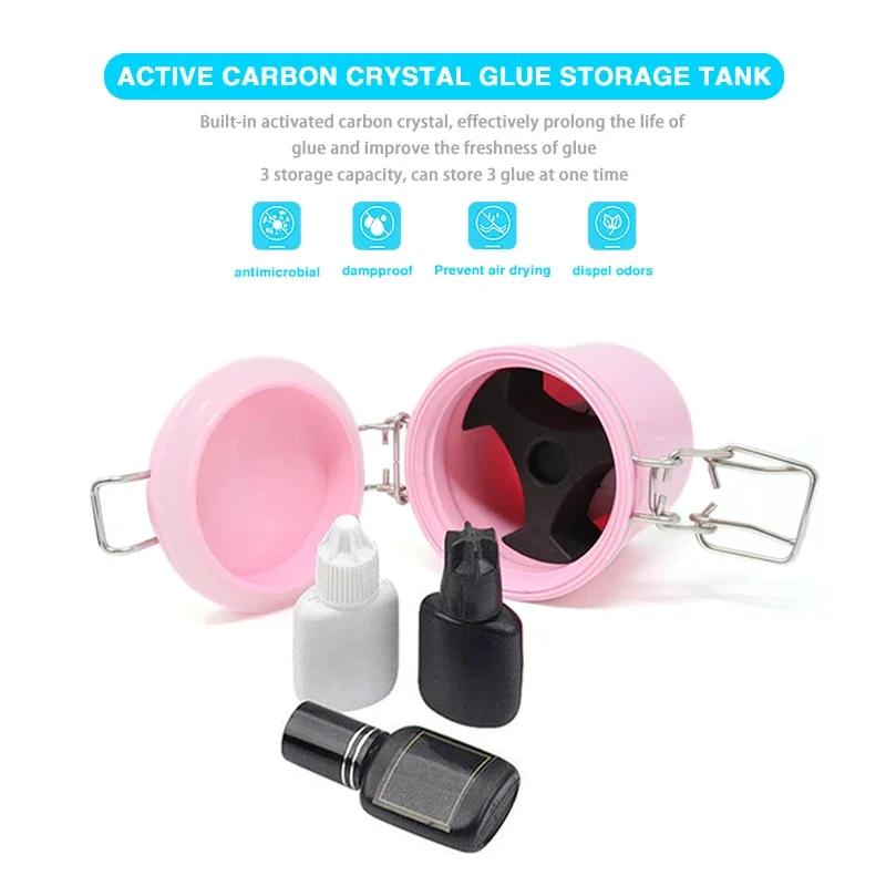 الفردية الرموش الغراء خزان الحاويات لاصق حامل رمش تمديد المنشط مختومة تخزين أدوات ماكياج بالجملة #1