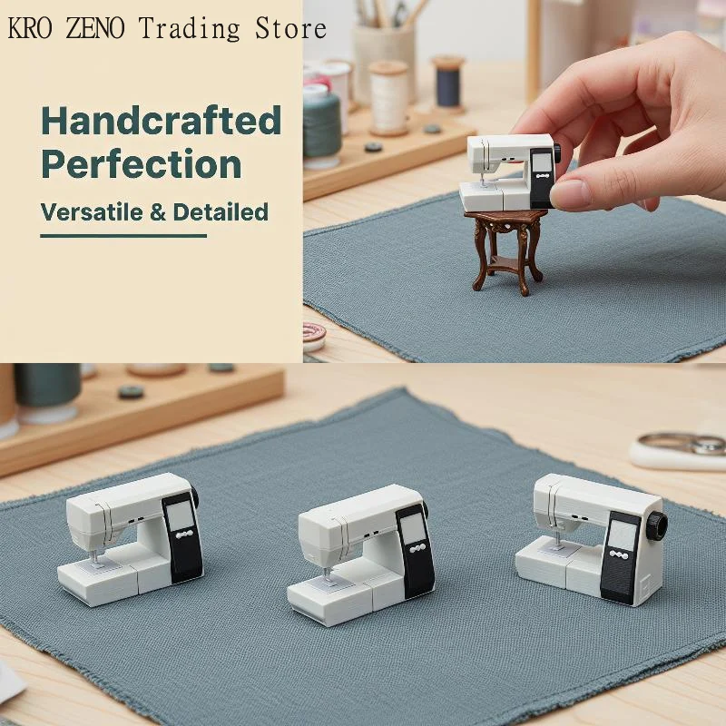 Mini Sewing Machine Model Dollhouse Sewing MachineDollhouse Miniature Sewing Machine Good Texture Vintage BeautifulForDecoration