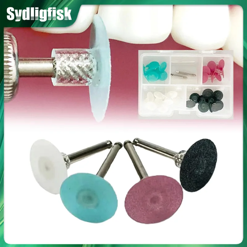 40Pc Dental Polishing Stem Discs Composite Finishing Sanding Disc+2Pc Mandrel Dental Polishing Disc Kit Teeth Whitening Material