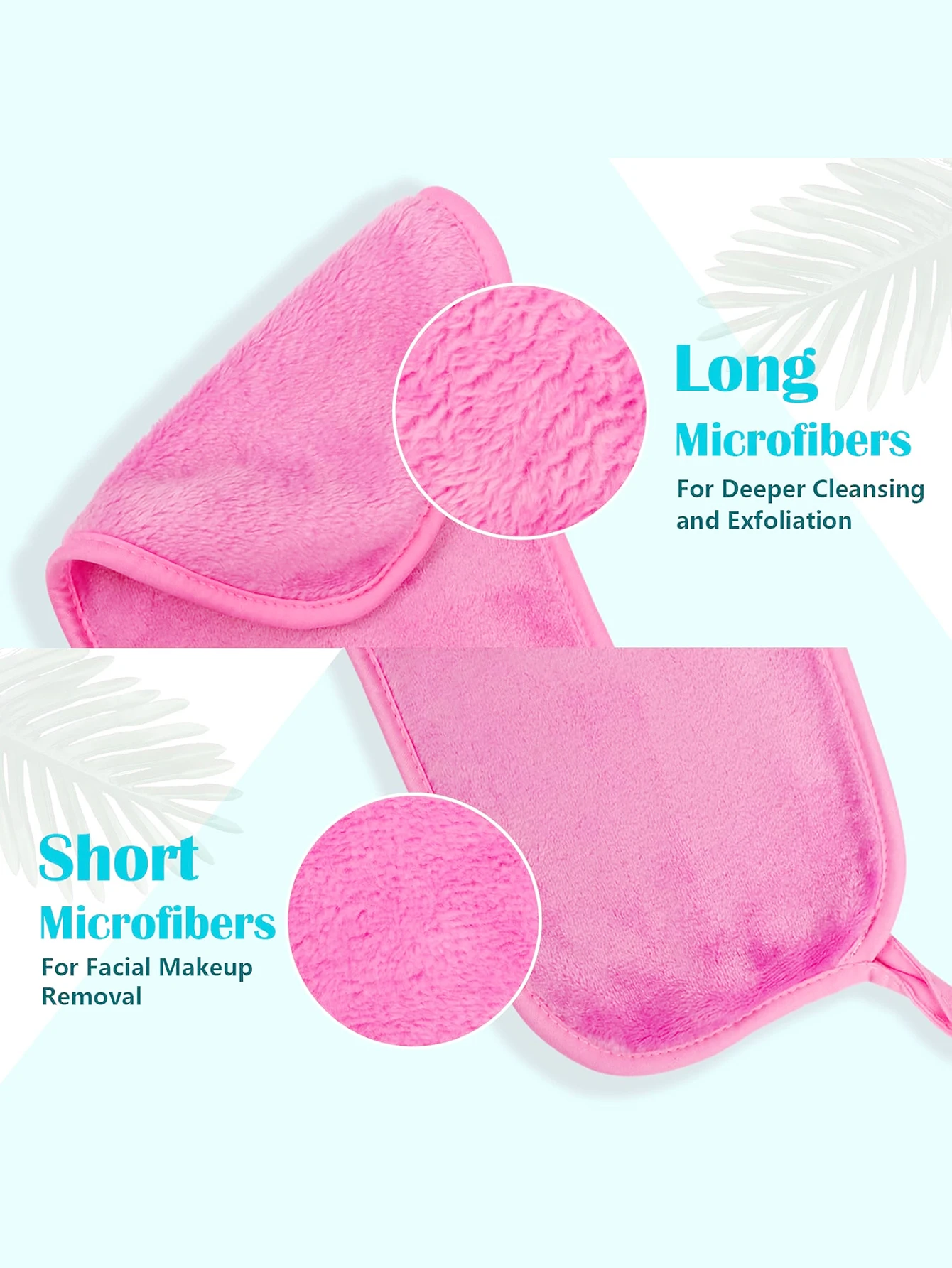 1020 ロング包帯クリーニングワイプ 6 枚、洗濯機で洗え、再利用可能なメイク落としツール、すべての肌タイプに適しています