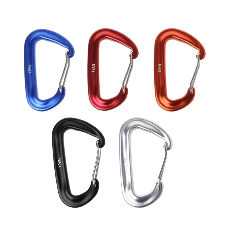 Twist Lock Carabiner Clips, Auto Locking Heavy Duty D Ring Carabiners Clip for Climbing Rappelling, D Shaped Carabiner