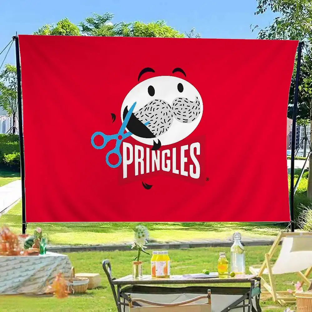 Fashion P-Pringles L-LLC Small Size Cheerleading Banner Hand Pulled Flag Outdoor Atmosphere Flags