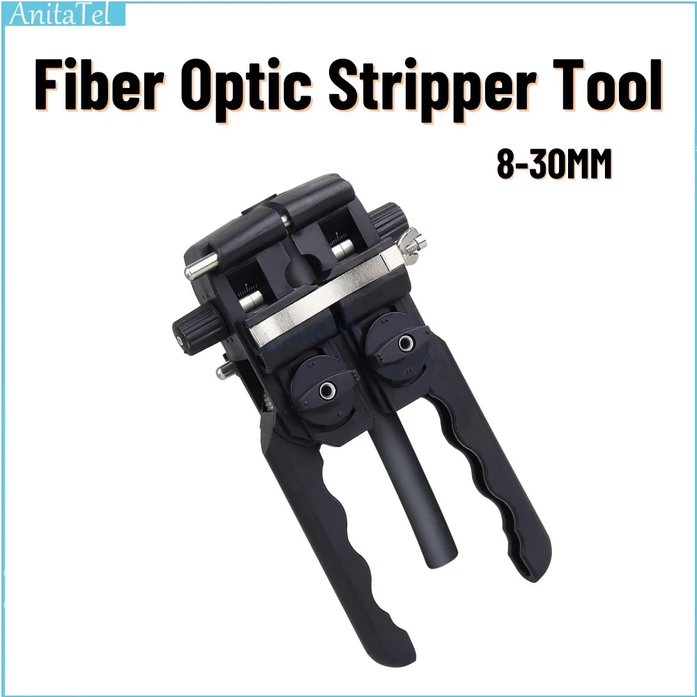 Fiber Optic Stripper Tool 8-30MM Two-Way Opening Longitudinal Jacket Slitter Cable Sheath Cutter