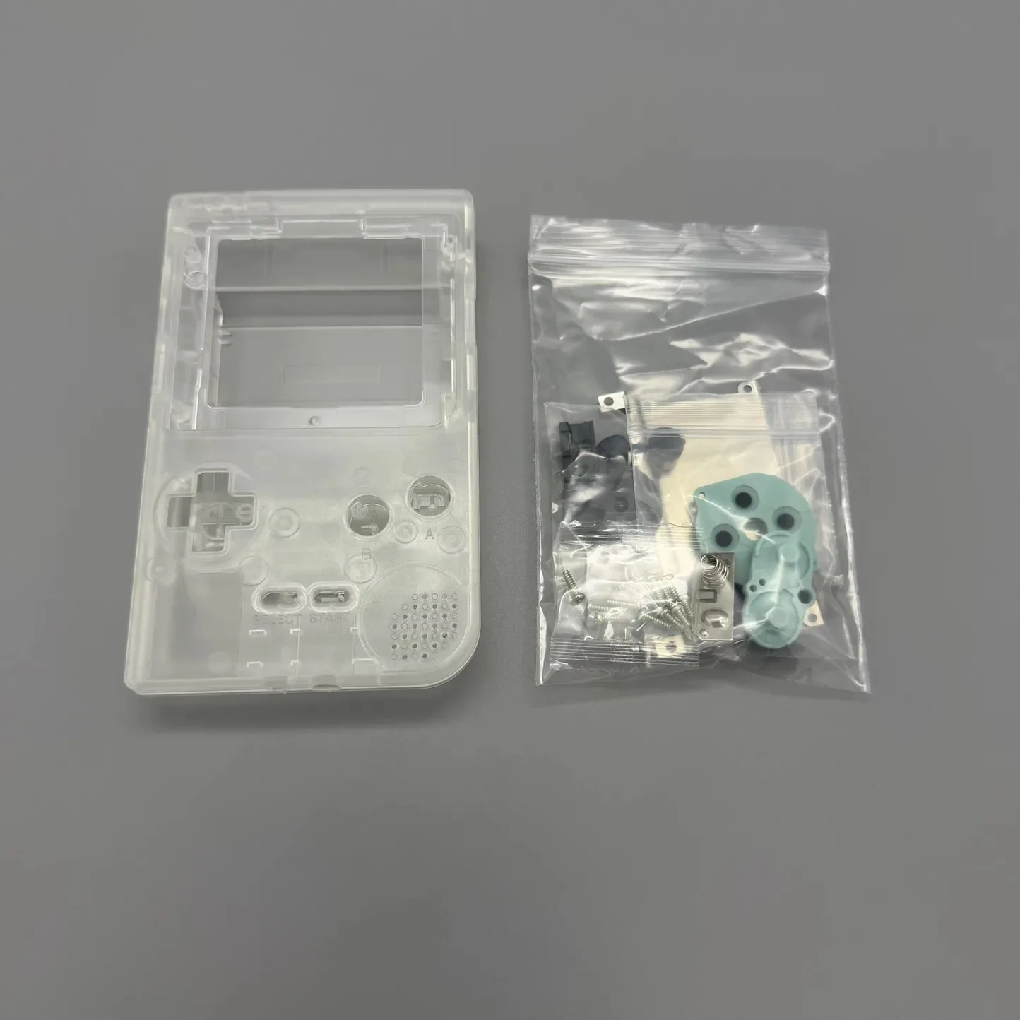 No Logo Replacement Housing Shell Kit for Game Boy Pocket GBP, High Quality Full Set with Buttons, Conductive Rubber & Screws