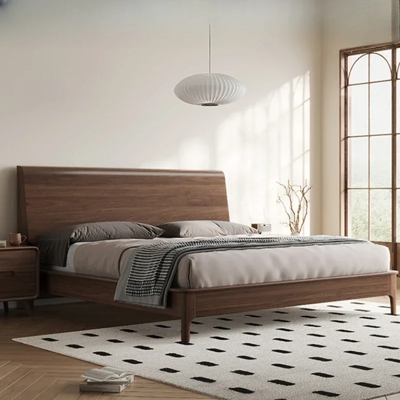 

Headboard Double Bed Frame Wood Storage Modern Nightstands Twin Full Bed Frame Queen Size Bedroom Mobili Per La Casa Furniture