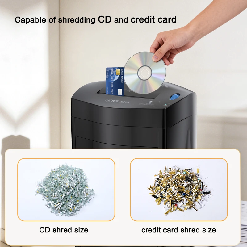 Comet Ultra Quiet 18-Sheet Cross Cut Paper Shredder High Security Level P-4 Heavy Duty 27L Pull Bin For Home Office CD Card