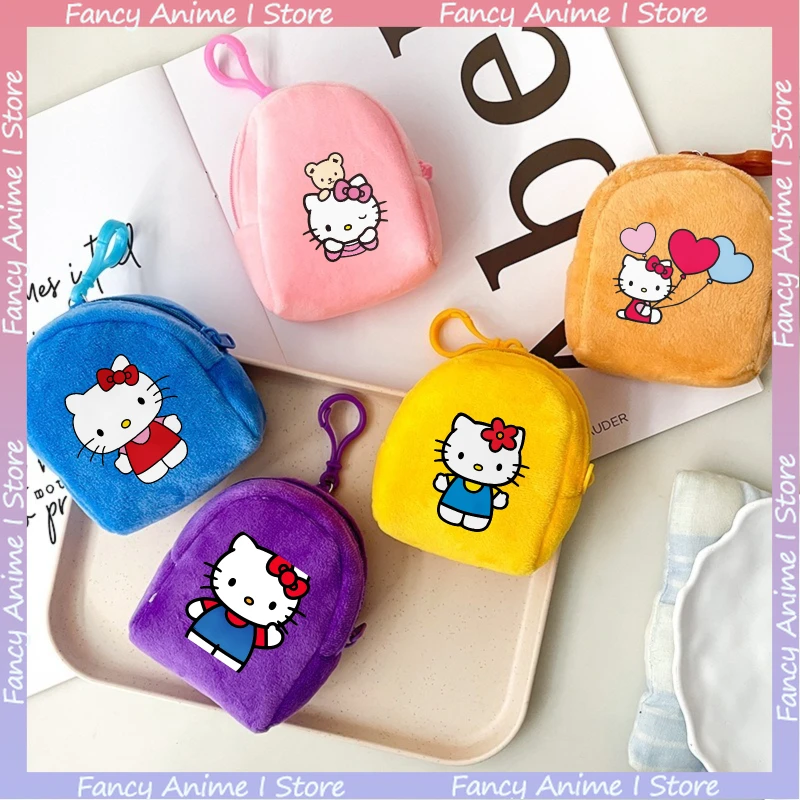 

Kawaii Hello Kitty кошелек для монет с мультяшным принтом сумки для хранения денег портативный мини-кошелек для монет для девочек кошелек на молнии детские праздничные подарки