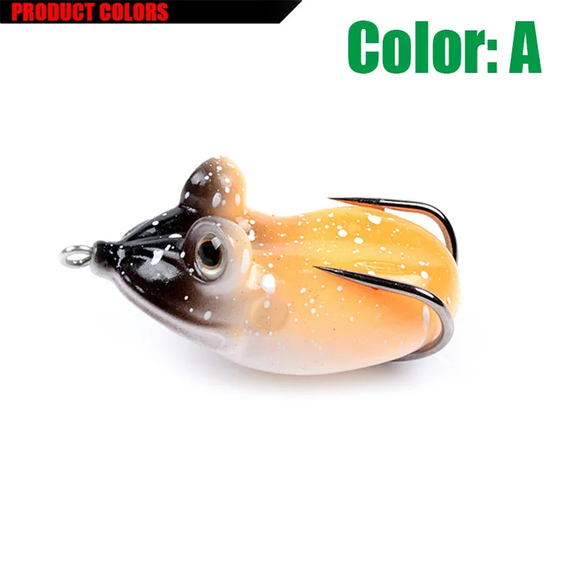 1Pc Lifelike Imitation Frog Rubber Soft Bait 55mm 11.5g Artificial 3D Eyes Sharp Hook Frog Lure Bait Pesca Fishing Tackle