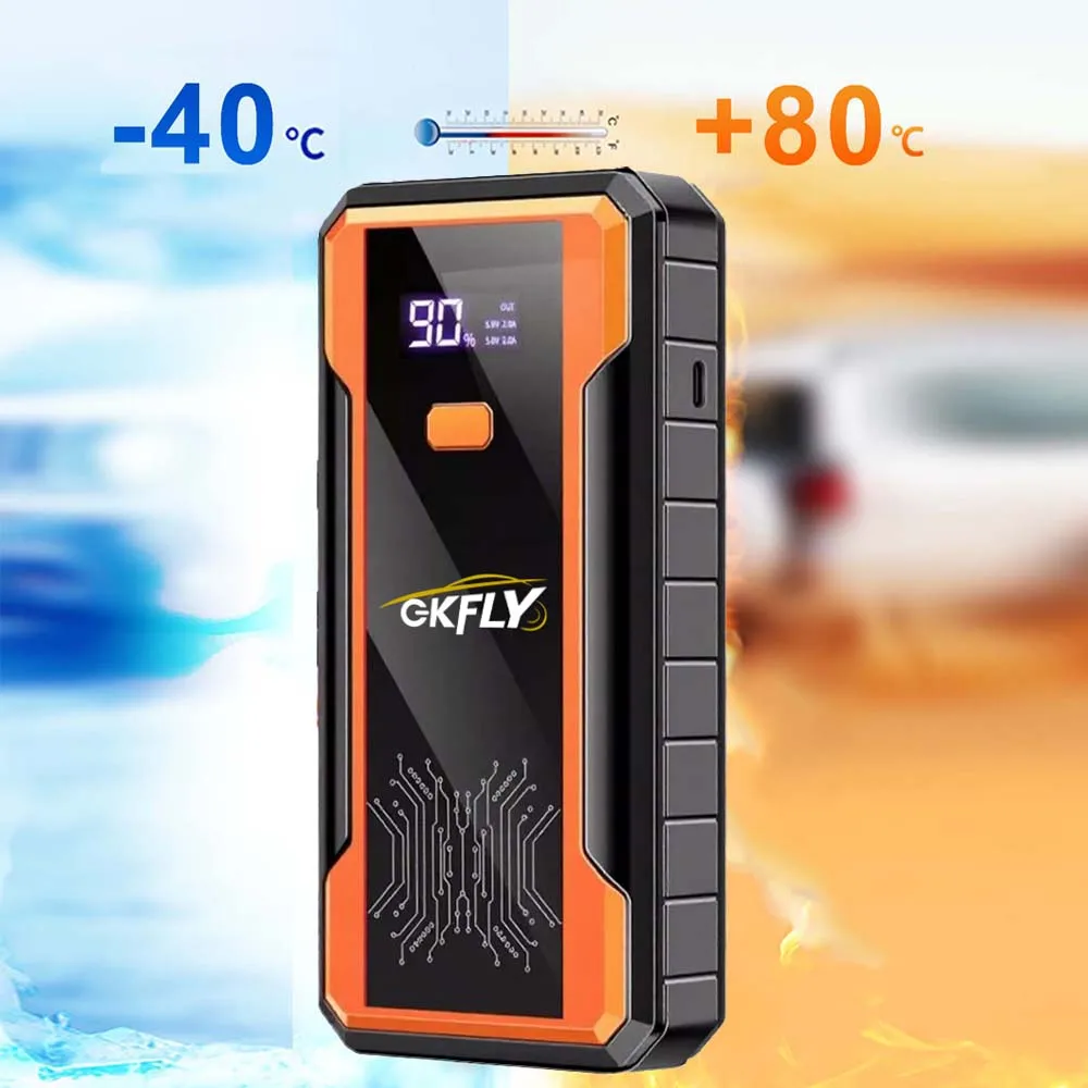 GKFLY 4000A High Power Starting 12V Device Booster Portable Car Jump Starter Cables Power Bank Car Starter Battery Charger