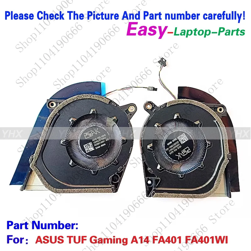

Новый охлаждающий вентилятор для ASUS TUF Gaming A14 FA401 FA401WI R + L.