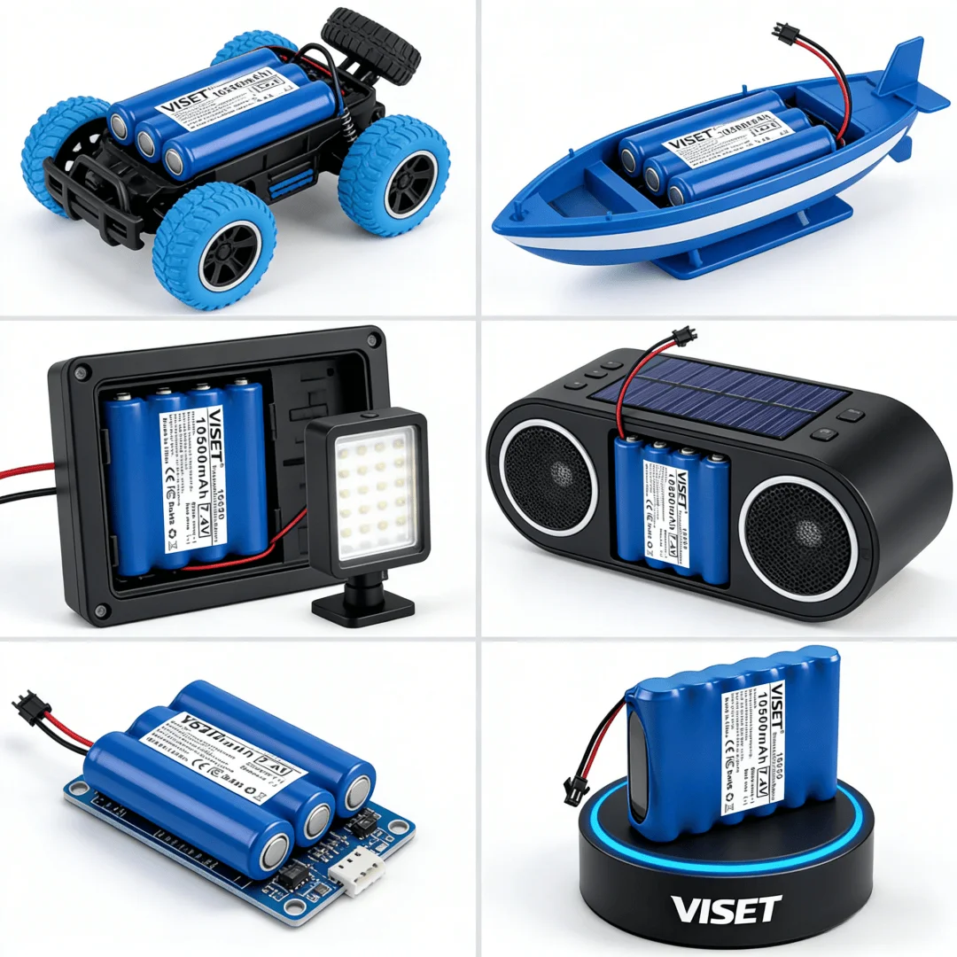 

10500mAh 7.4V Rechargeable Lithium Ion Battery Pack with Wire Leads for Electric Toys RC Vehicles DIY Solar Power Bank