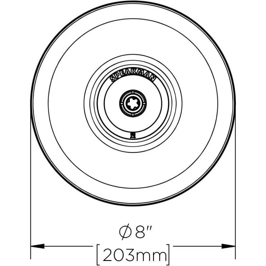 SE820 Vida útil de 8 pol. Cabeça de chuveiro de segurança em aço inoxidável para uso em emergências em configurações industriais e de laboratório Stainl durável