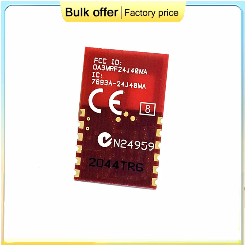 Módulo Transceptor Zigbee, MRF24J40MA-I/RM, IEEE 802.15.4, 2.4GHz