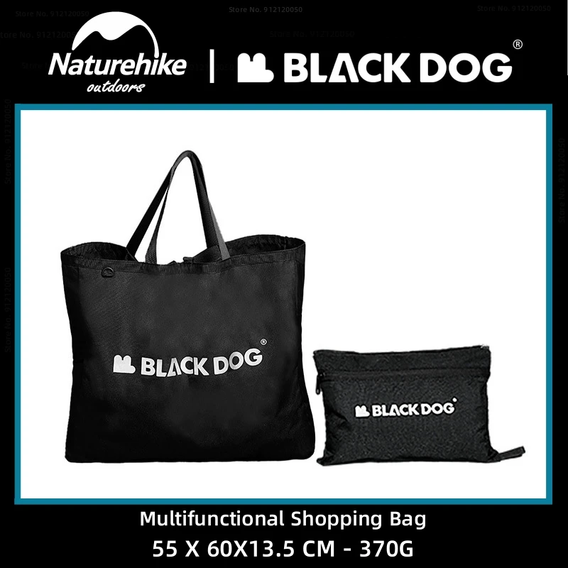 Naturehike-BLACKDOG Large Capacity Shopping Bag Outdoor Portable Office Handbag Multifunctional Folding Waterproof Canvas Bag