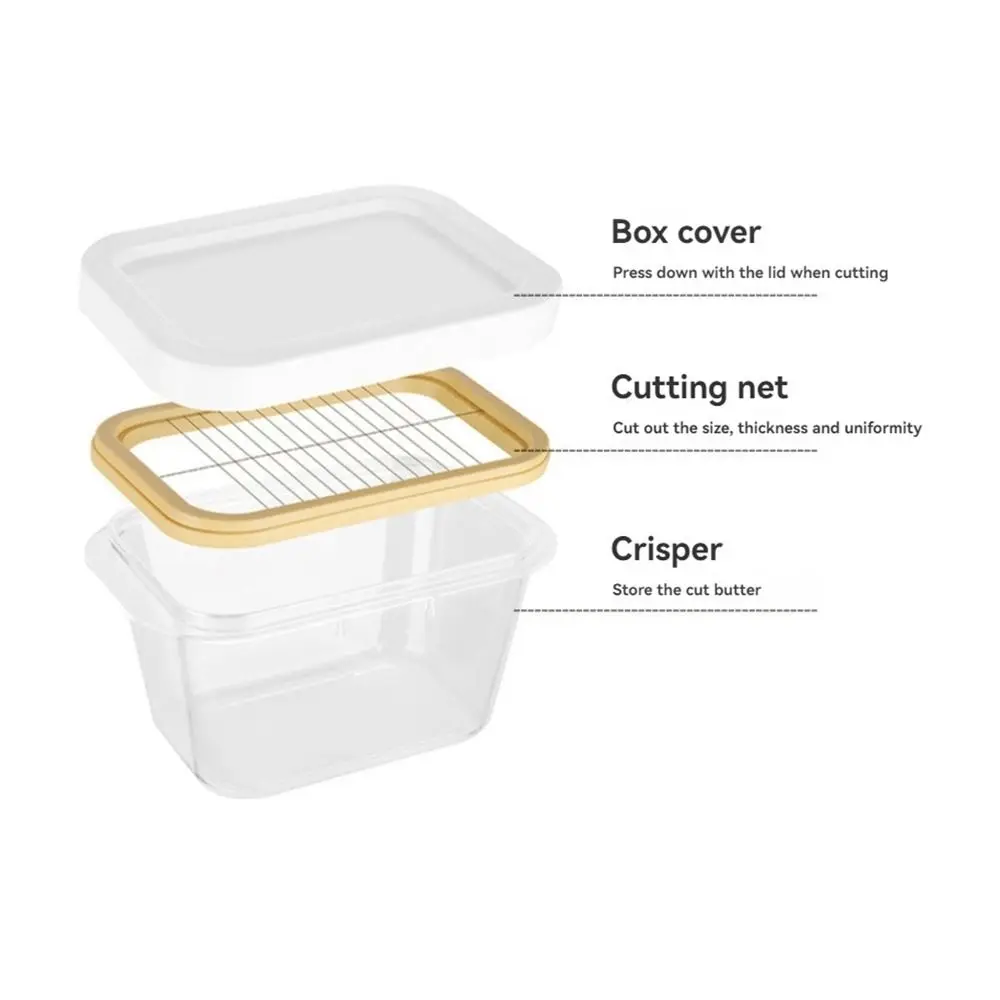 Durable Refrigerator Butter Cutting Box Slicers Case Fridge Storage Lid Butter Dish Box Baking Tools Kitchen Tool Cheese Slicers