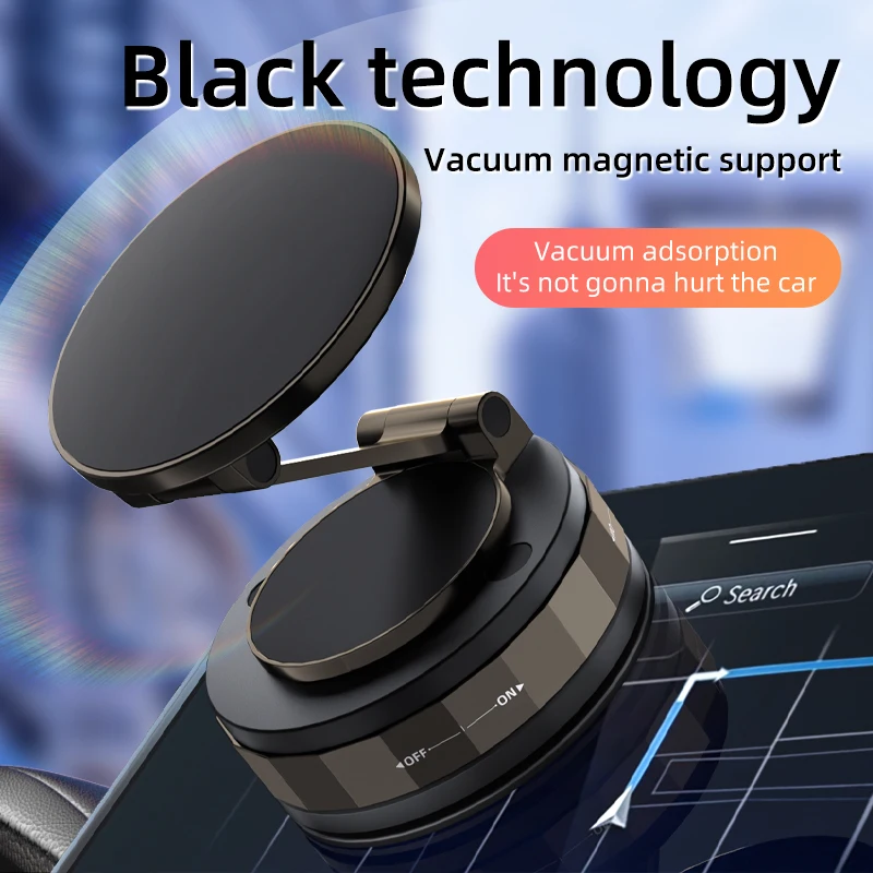 

360° Rotate Strong Magnetic Car Phone Holder Adjustable Foldable Portable Holder for All Smartphones & Car Models Lazy Holder