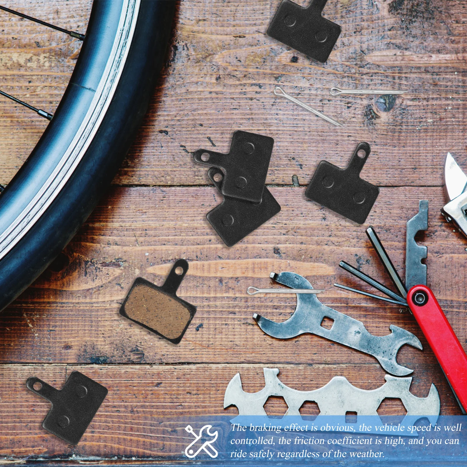 

Bike Pads Disc Pad For Bikes Lightweight Durable Silent Cycling Brake Bike Disc Brake Replacement