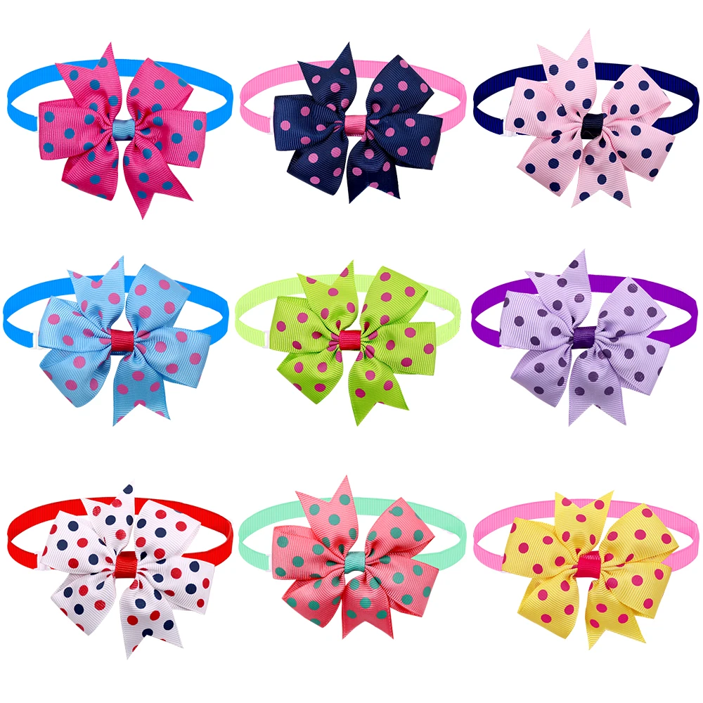 50/100pcs Bulk Popular Dog Bowtie For Small Dog Cat Bowtie Neckties Dogs Pets Grooming  Accessories Fashion Bowties For Dogs