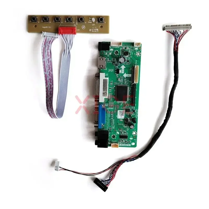 Placa controladora de pantalla LCD, Compatible con HSD100IFW4, HSD101PFW2, DVI, VGA, 10,1 pulgadas, 1024x600, matriz, Kit de bricolaje, LVDS, 30 Pines, HDMI