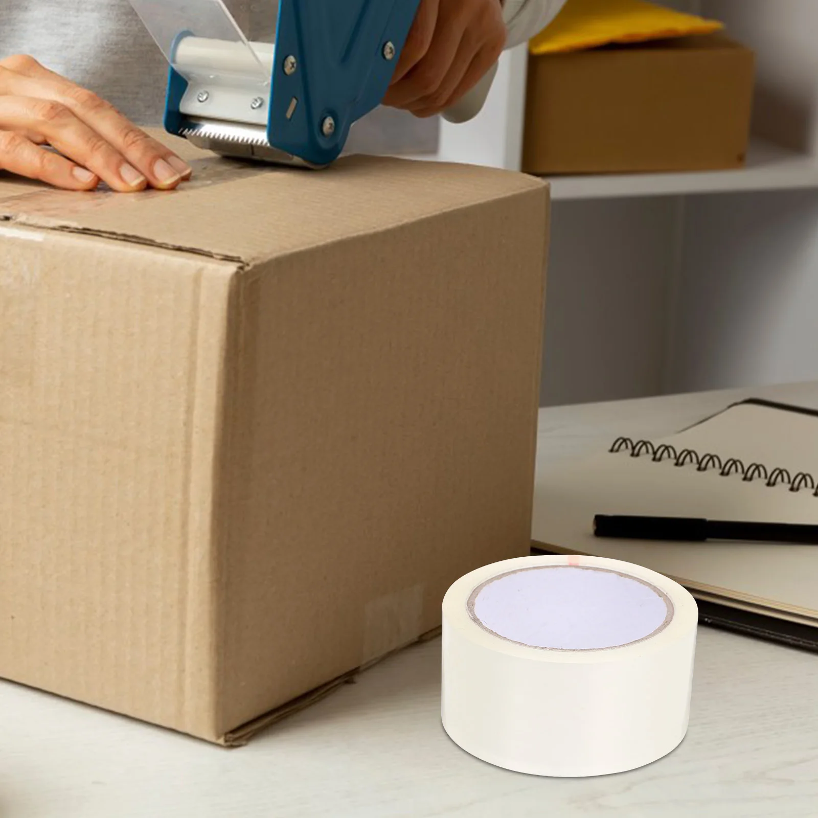 Fita de embalagem 50m, fita de vedação resistente, fornecimento de embalagem multiuso, uso duradouro para mover caixas