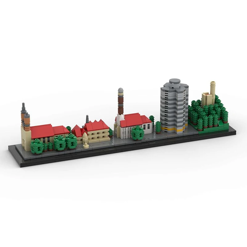 Göttingen Skyline Building Blocks MOC Famous Movie Architecture View Assembling Model Technology Bricks Collection Toys Kid Gift