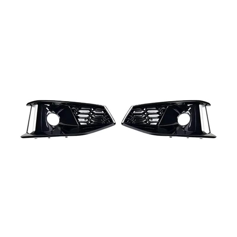 

Car A4 S4 Glossy Black Honeycomb Fog Light Grill RS4 Style Car Fog Lamp Grille for A4 S4 2020 2021 2022 2023 2024