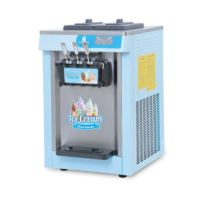 Commerical table top 3 flavor ice cream maker soft serve ice cream machine frozen yogurt