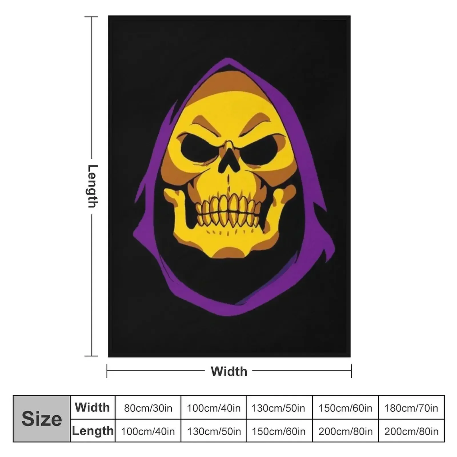 Skeletor Throw Blanket Hairy Sofa Furrys Blankets