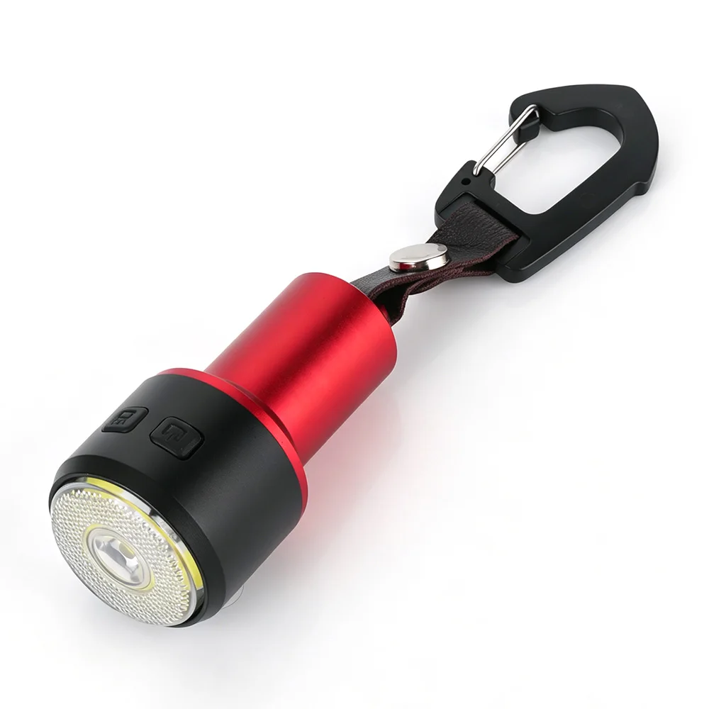 BORUiT Mini LED Flashlight 300LM Type-C Rechargeable Pocket Torch 7 Lighting Modes Camping Hiking Emergency Keychain Light