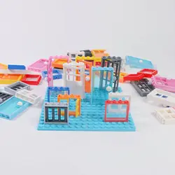 25PCS Windows Doors MOC Building Blocks DIY Toys Classic Bricks  City Friends Blocks Parts House Toys Birthday Gift