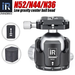 N52/N44/N36 Professional Tripod Head Low Profile Gravity Center Panoramic Photo Ball Head Double U Notch for Digital DSLR Camera