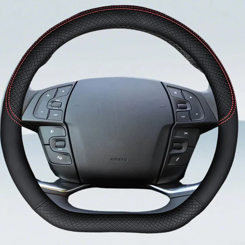 Accessories Car Steering Wheel Cover For Citroen Grand C4 Picasso Space Tourer 2013-2022  Auto Artificial Leather Steering Wrap
