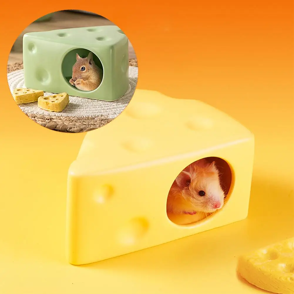 Hamster Ceramic Nest Cheese Set Summer Escape Cool Pet Bear Small Golden Landscape Squirrel Hiding Supplies House Z2H2