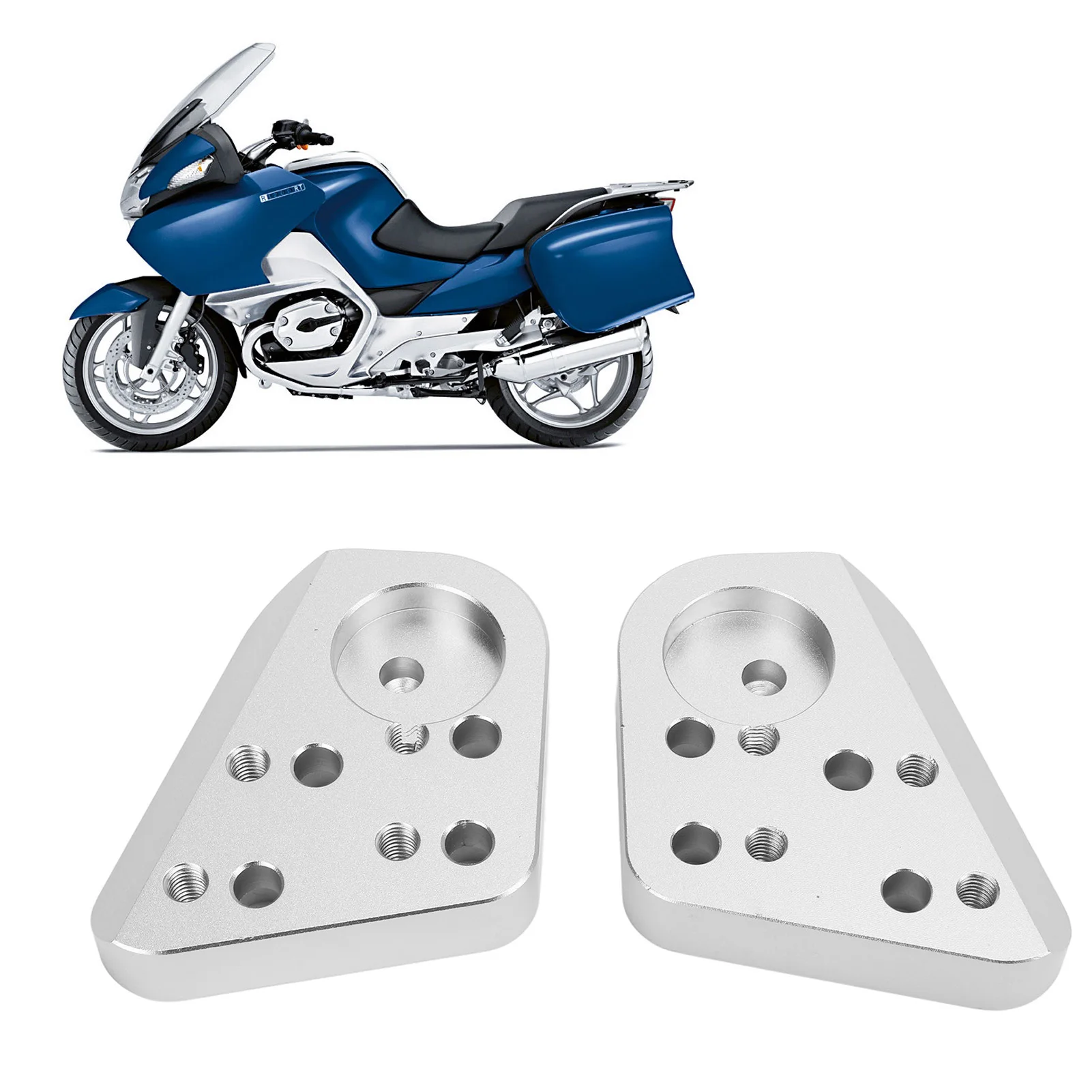 

2 шт., подставка для руля мотоцикла, 19 см, серебристая замена для R1100R R1100RT R1150R R1200RT