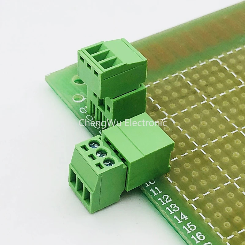 

2sets 15EDG 2.54mm Pitch Screw Wiring Plug-in Terminal Plug Welding Plate Plug + Right Angle/ Straight Needle Pin Header Socket