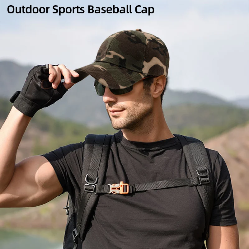 Male Outdoor Sunscreen Cap Quick-Drying Baseball Cap For Men Jungle Leaves Camouflage Unisex Caps Thin Hats For Mountaineering