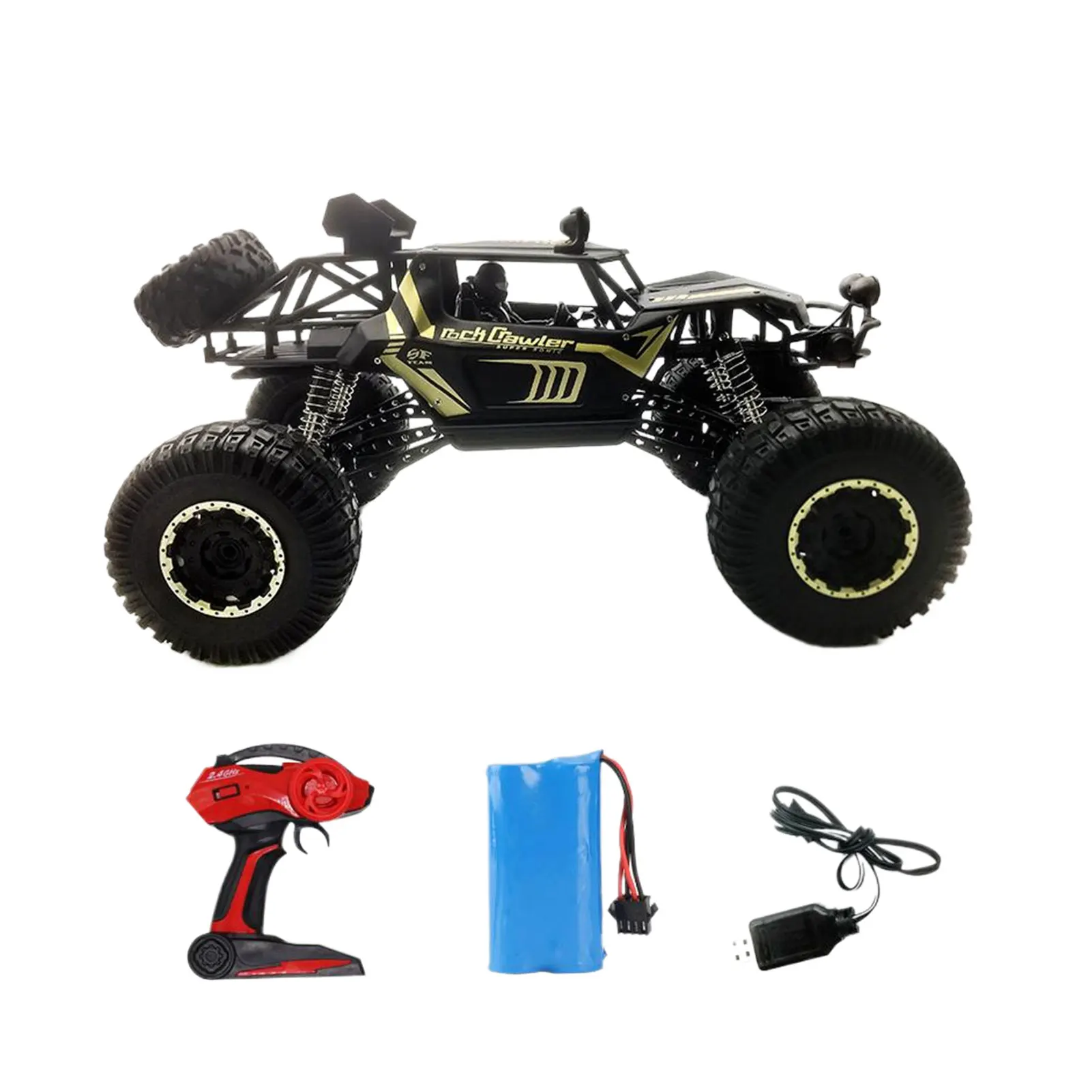 4WD Metal Alloy Body RC Truck Off-Road 4x4 2.4G 1/8 All Terrain Large Rock Crawler Remote Control Car Toys Gift for Children Toy