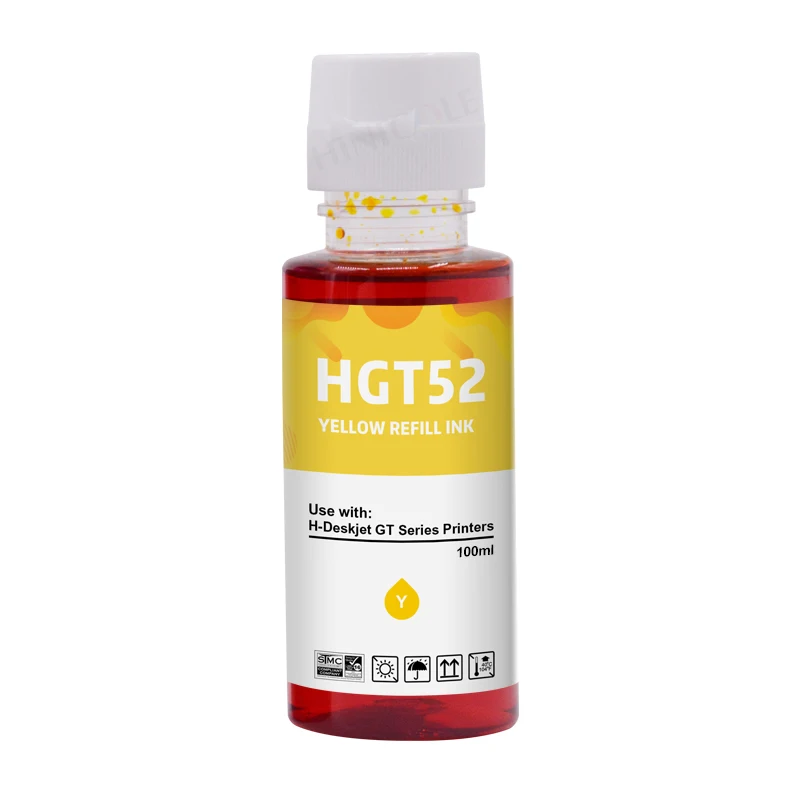 HINICOLE 100ML/Bottle GT51 GT52 Refill Dye Ink For HP Smart Tank 450 455 500 510 515 516 519 530 559 570 610 615 651 Printer