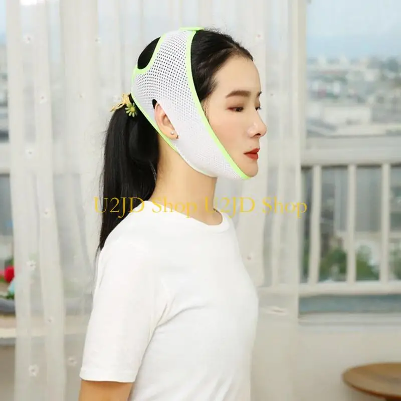 U2JD Doppio Mento Riduttore per Il Viso Dimagrante Cinghia Elastica V Line Strumento Sollevamento per Le Donne Degli Uomini