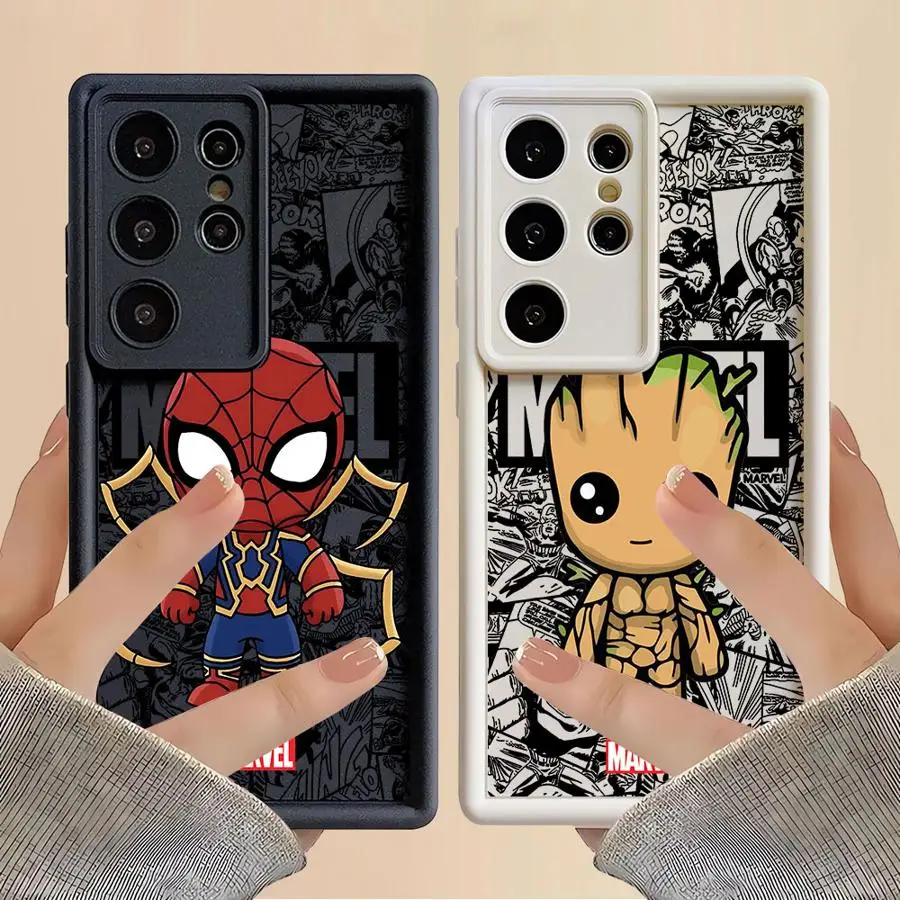 Marvel Sipiderman Groot- Phone Case for Samsung Galaxy S24 FE S23 Ultra S22 S21 S20 FE S22 Plus S23 S21 Ultra Shell Soft Cover