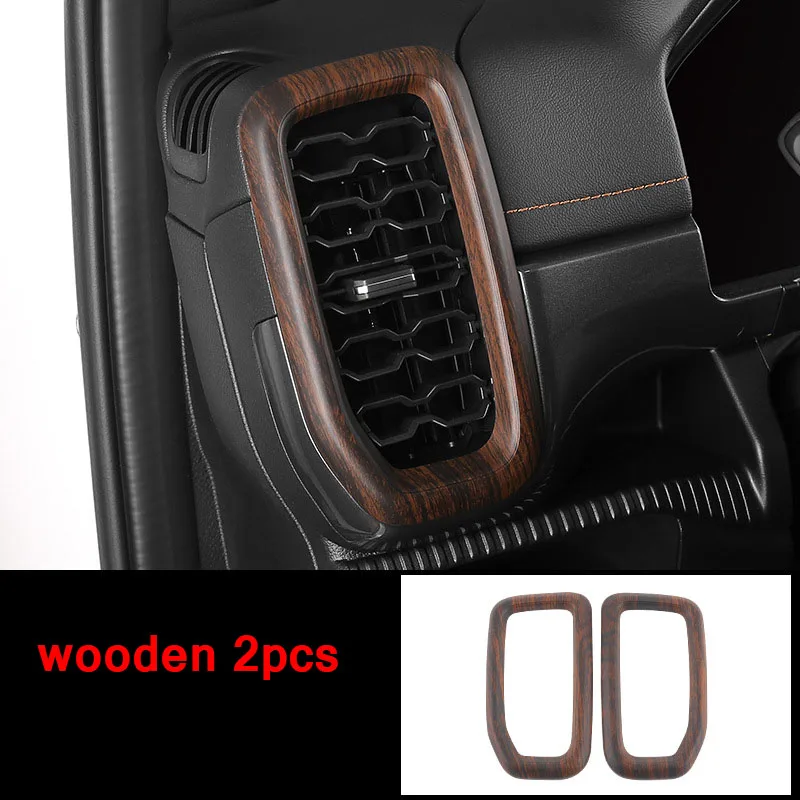 Voor Ford Ranger T9 2024 2025 2026 Houtnerf ABS Auto-interieur Beschermende Sticker Luchtuitlaat Centrale Bediening Versnellingspookmat