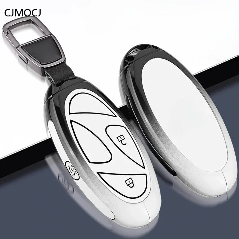 For 2024 Hyundai Sonata 11th Gen Zinc Alloy Car Remote Key Case Cover Shell Keychain Accessories