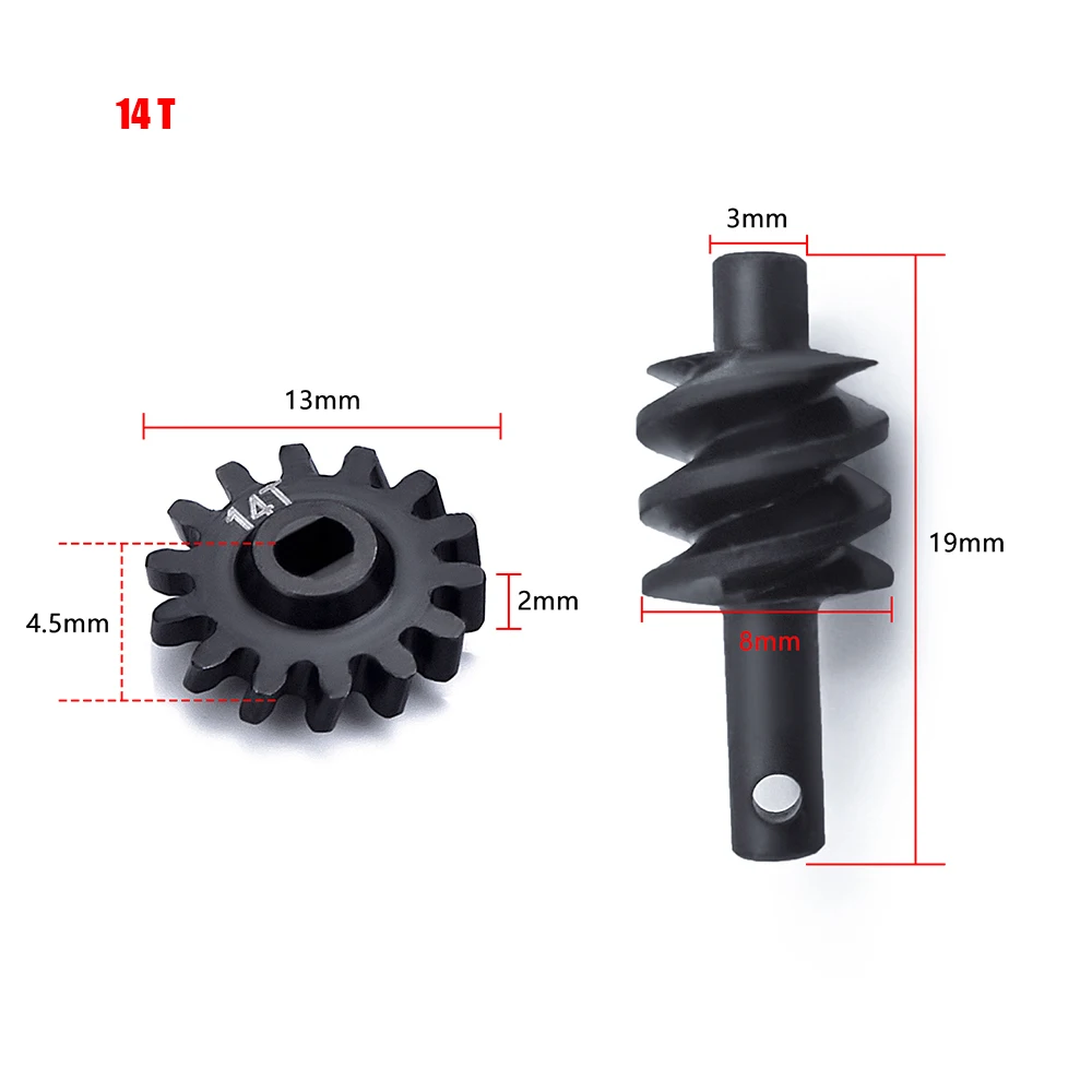 YEAHRUN 12T/13T/14T/16T/18T engranaje de eje diferencial/cubierta para Axial SCX24 1/24 coche trepador de control remoto camión piezas de mejora Accesorios